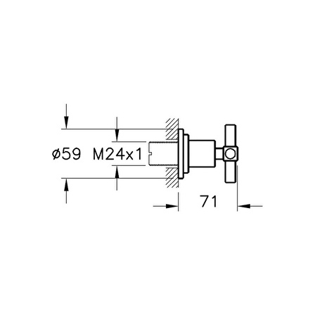 Artema Juno A41451 Ankastre Stop Valf Sıva Üstü Krom