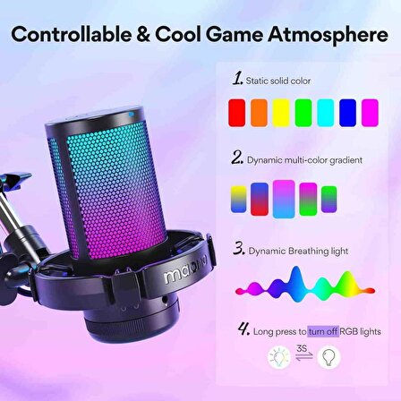 DGM20S Gamerwave Condenser USB Oyun RGB Mikrofonu