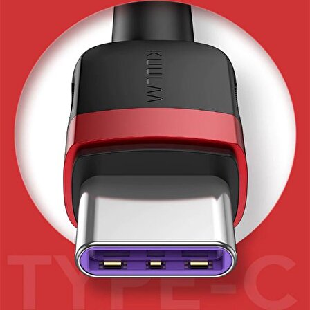 KUULAA USB Type-C 3A Hızlı Şarj 0.50CM Kısa Usb Şarj Kablosu