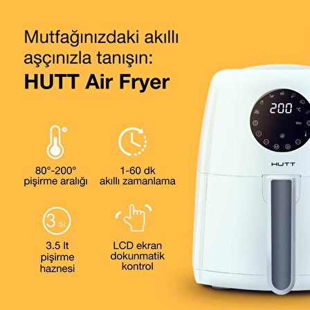 Hutt Air Fryer OA5 3.5 lt Yağsız Airfryer Beyaz
