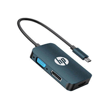 HP DHC-CT200  USB C to HDMI+VGA+DP Dönüştürücü Adaptör