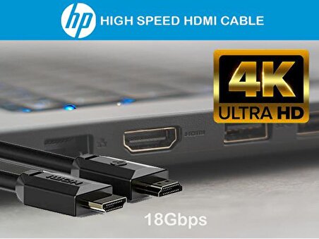 Hp Yüksek Hızlı 18Gbps UHD 4K HDMI Kablosu 1.5 Metre DHC-HD01