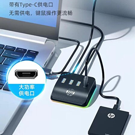 DHC-CT120  USB AM to USB 3.0  4 port Adaptör LED
