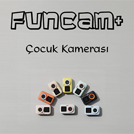 SJCAM FunCam+ Dual Screen H.264 Çocuklar için Fotoğraf Makinesi FullHD 1080p 44MP 2.4” + 1.3" Çift Ekran 650mAh Beyaz