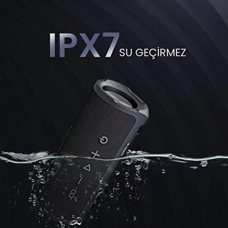 HiFuture Ripple BT 5.3 30W IPX7 Taşınabilir Stereo Bluetooth Hoparlör Siyah