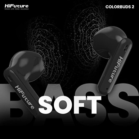 HiFuture ColorBuds 2 Bluetooth 5.2 TWS Kablosuz Kulakiçi Kulaklık Siyah