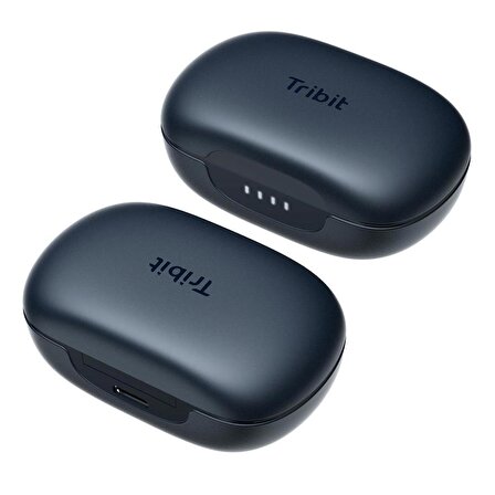 Tribit SolarBuds C2 4 Mikrofon CVC 8.0 Çağrı Gürültüsü Engelleme 32 Saat Çalma Süresi 5.2 Kablosuz Bluetooth Kulak İçi Kulaklık Koyu Mavi