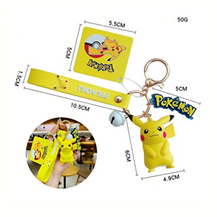 ThreeMB Toys Pokemon Orijinal Lisanslı Anahtarlık Pikachu