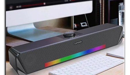 Lenovo thinkplus Masaüstü Bluetooth +Aux Soundbar Hoparlör RGB Işıklı TS33-B