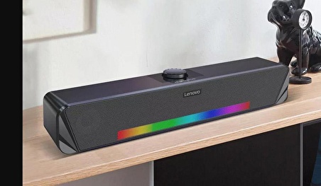 Lenovo thinkplus Masaüstü Bluetooth +Aux Soundbar Hoparlör RGB Işıklı TS33-B