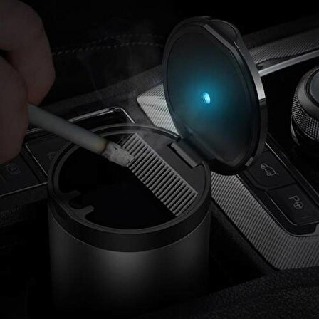 Baseus Premium Led Işıklı AraçKüllük,Taşınabilir Araba Kül Tablası Ultra Kaliteli Tasarım