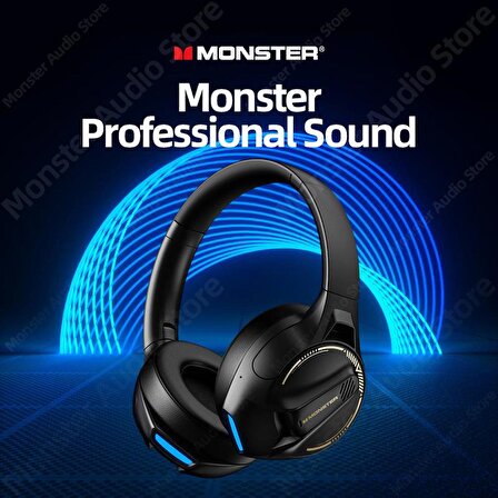 Monster Storm XKH03 Profosyenel Kulaküstü Bluetooth Kulaklık Siyah