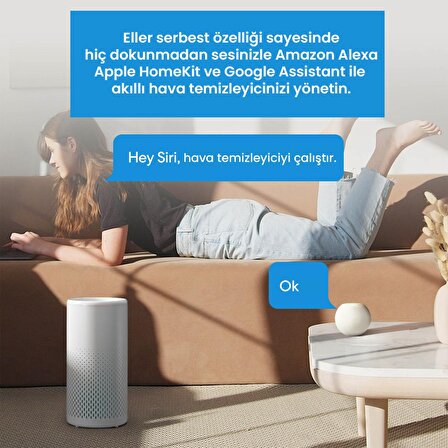 Meross Wi-Fi Apple HomeKit Google Assistant ve Alexa Uyumlu Akıllı Hava Temizleyici