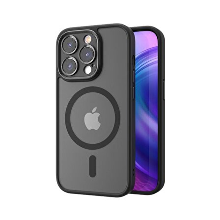 Rock iPhone 14 Anti-Drop Lens Korumalı MagSafe Kılıf Siyah