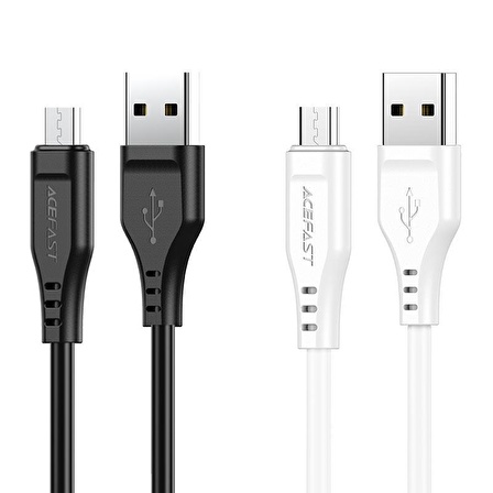 Acefast C3-09 Micro USB Şarj ve Data Kablosu Beyaz