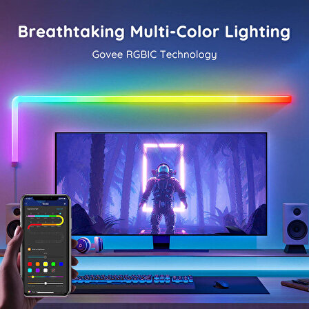 Govee Glide WiFi RGB LED Duvar Işığı 6+1 Google ve Alexa Uyumlu Işık Çubuğu