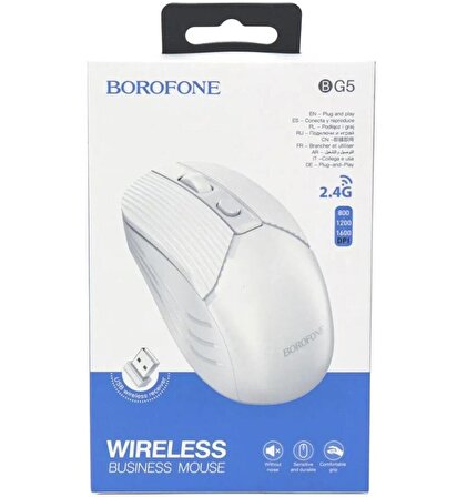 Kablosuz Mouse Wirelless USB 1600 DPI Busıness Mouse BG5