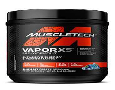 MuscleTech, VaporX5, Pre-Workout, Blue Razz Freeze, 9.4 oz (266 g)