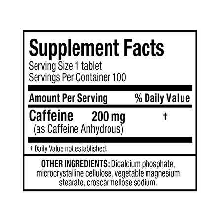 ALLMAX Nutrition Caffeine 100 Tablet