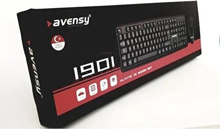 Avensy 1901 Standart Klavye Mouse Set