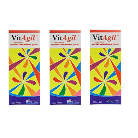 Vitagil Multivitamin Mineral Şurup 250Ml-3 ADET-SKT:07/2026