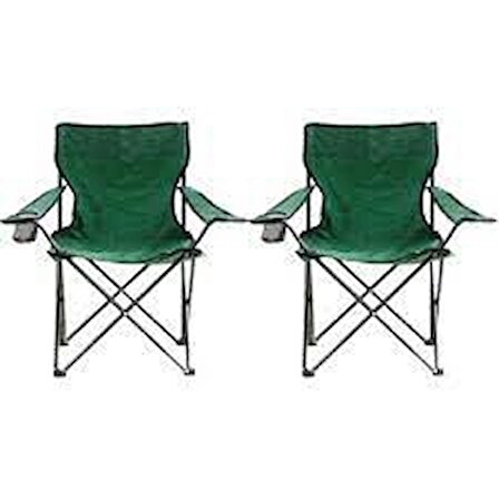 Kamp Sandalyesi Yeşil 2'li Set