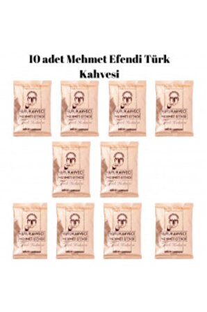Kurukahveci Mehmet Efendi Sade Öğütülmüş Türk Kahvesi 10x100 gr 