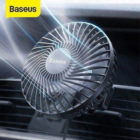 BASEUS Araç İçi Izgara Tipi Havalandırma Girişli Soğutucu Vantilatör Fan, 3 Kademeli Soğutucu
