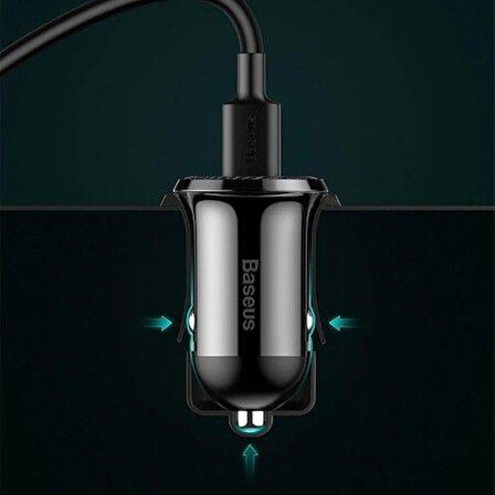 BASEUS Grain Pro 2x USB Girişli Araç Çakmaklık Hızlı Şarj Adaptörü,12V-24V Tüm Araçlara Uyum