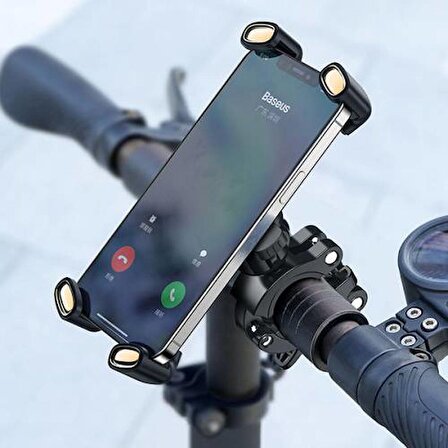 Baseus 360 Derece Dönebilen Bisiklet ve Motosiklet Telefon Tutucu 4.7-6.7 inç