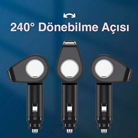 Polham Araç İçi 120W Çakmaklık şarjı, 3x USB, 1x PD Type C ve Çakmaklık Soket Girişli Şarj Aleti