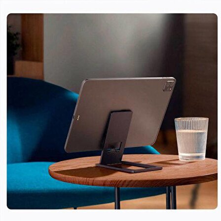 BASEUS Metal 360 Derece Katlanabilir Masaüstü Tablet Tutucu Standı ve Telefon Tutucu
