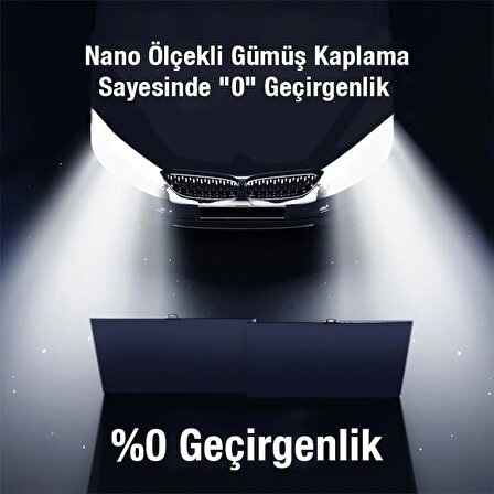 Polham 120x72cm Güneş ve Isı Geçirmez Nano Cam Perdesi, Oto, Ev,Ofis İçin Ölçü Ayarlı Güneşlik Perde