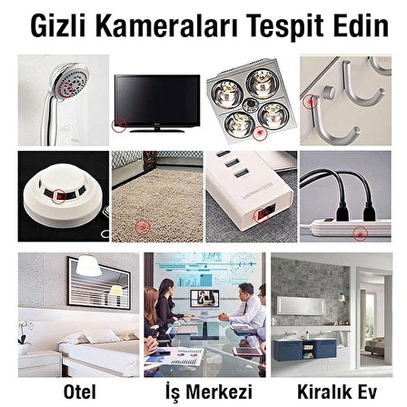 Coofbe Type-C Giriş Taşınabilir Mini Kızılötesi Kamera Bulucu, Spy, Hidden Kamera Dedektörü