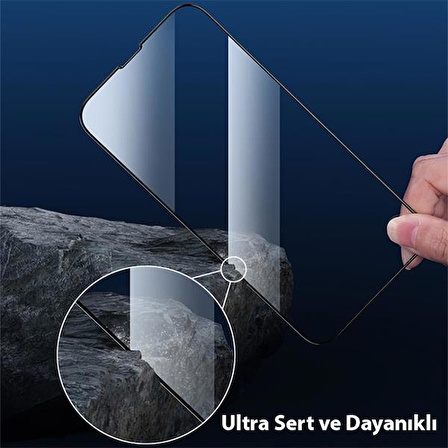 Polham 9D Ultra Sert ve Dayanıklı iPhone 14 Plus Ful Kaplama Kırılmaz Ekran Koruyucu, Glue-Tempered