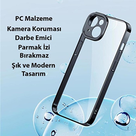 Baseus Kamera Korumalı iPhone 14 Plus Silikon Kılıf ve Ful Kaplama Kırılmaz Ekran Koruyucu, Air Armor,Sararmaz Kılıf