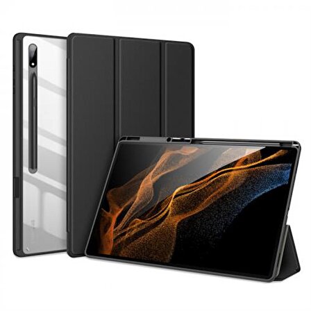 Polham Samsung Galaxy Tab S8 Plus (X800-X806) Tablet Kılıfı,Kalem Yerli Standlı Manyetik Uyku Modlu