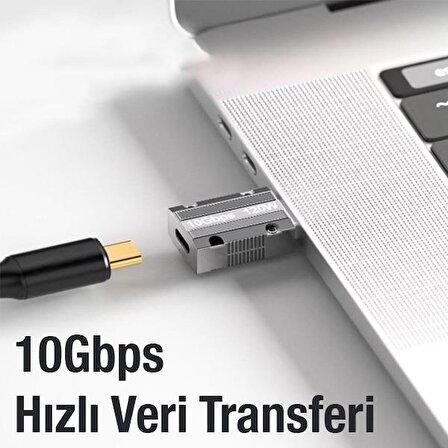 Polham 120W 10Gpbs USB To Type C Çevirici Dönüştürücü Adaptör, OTG Dönüştürücü, Ultra Dayanıklı 