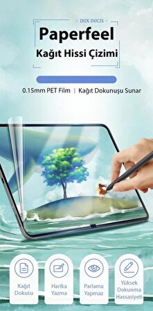 Polham Samsung Galaxy Tab S8, S7 Plus ve S7 FE Uym 0.15mm Full Kaplama Darbe Emici Ekran Koruyucu