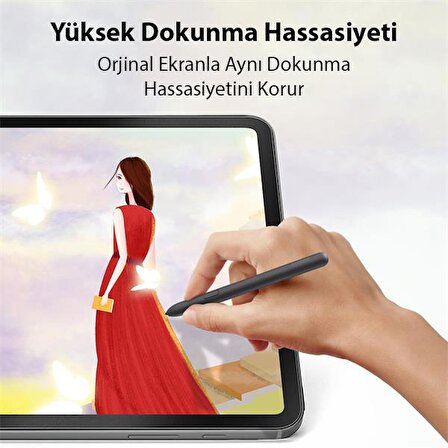 Polham Samsung Galaxy Tab S8 Ultra Paperfeel Pet 0.15mm Full Kaplama Darbe Emici Ekran Koruyucu