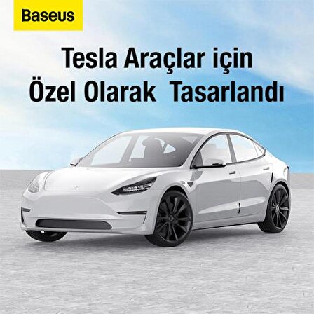 Baseus 6 Adet Tesla Araçlar İçin Kapı ve Tampon Çizik Önleyici Seti, Darbe Emici, Esnek Koruma Bandı