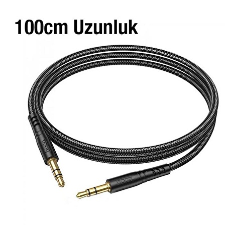 Polham Hc Seri 1 Metre 3.5mm Aux Kablo, Tv, Tablet, PC, Hoparlör için Kopukluk Yapmaz Aux Kablo, Kopmaz Örgü Kablo