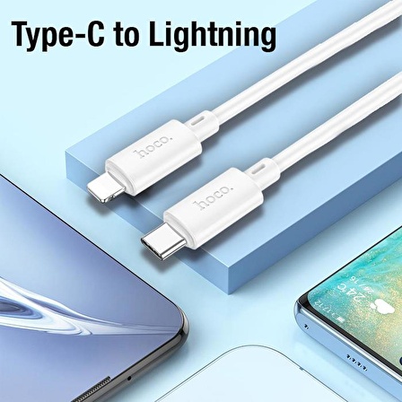 Polham HC Series 1MT 20W Type-C to iPhone Lightning Süper Hızlı Şarj ve Data Kablosu, Akım ve Isı Korumalı  Silikon Kopmaz Kablo