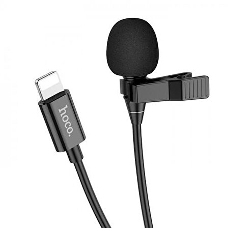 Polham HC Series 2 Metre iPhone Lightning Kablolu Profesyonel Yayıncı Yaka Mikrofonu, Canlı Yayın, Ses Kayıt Mikrofonu