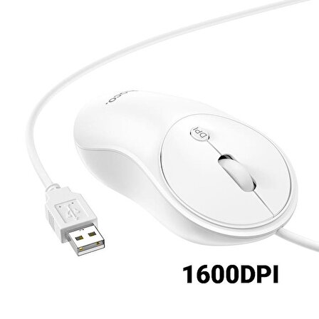 Polham HC Series 1600DPI 4D Yüksek Hassasiyet Kablolu Optik Mouse, Ergonomik Ultra Sessiz Mouse