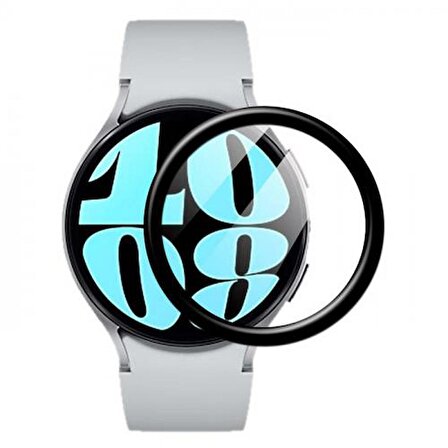 Polham Samsung Galaxy Watch 6 44mm Ful Kaplama Ultra Dayanıklı Akıllı Saat Koruyucu, Parmak İzi Bırakmaz