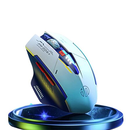 Polham 2.4G Kablosuz Şarjlı Süper Sessiz Oyuncular İçin Mouse, 6 Tuşlu 2400DPİ Gecikmesiz Mouse