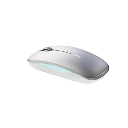 Polham 2.4G Şarj Edilebilir Süper Sessiz Ultra İnce Mouse, Şık Işıklı, Metal Silindirli Mouse