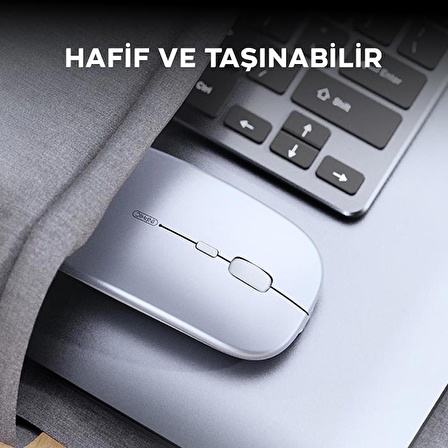 Polham 2.4G Şarj Edilebilir Süper Sessiz Ultra İnce Mouse, Windosw, Linux, Mac Os Uyumlu Mouse