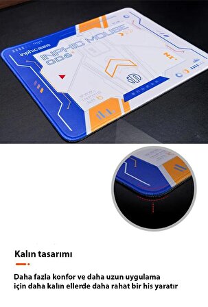 Polham 25X30 cm Kaymaz Tabanlı Yıkanabilir Kalın Mousepad, Ultra Konforlu Doğal Kauçuk Mouse Pad